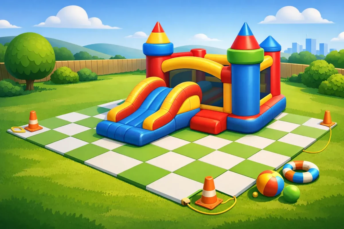 Cuánto espacio necesita un juego inflable