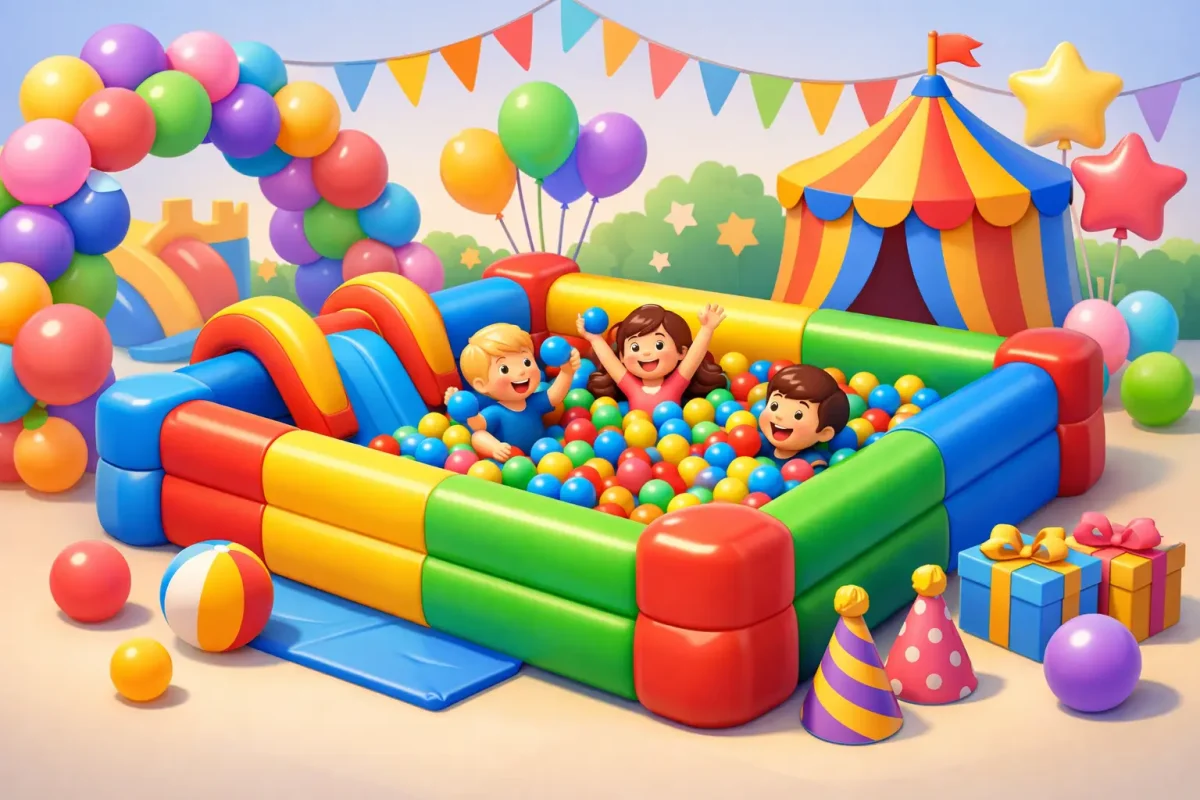 Arriendo piscina pelotas para fiestas infantiles