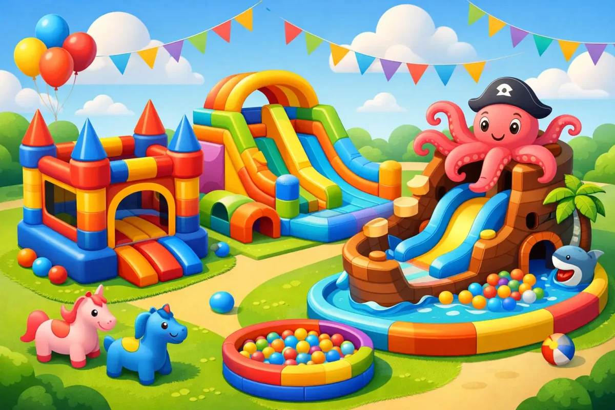 Arriendo de juegos inflables para el Día del Niño