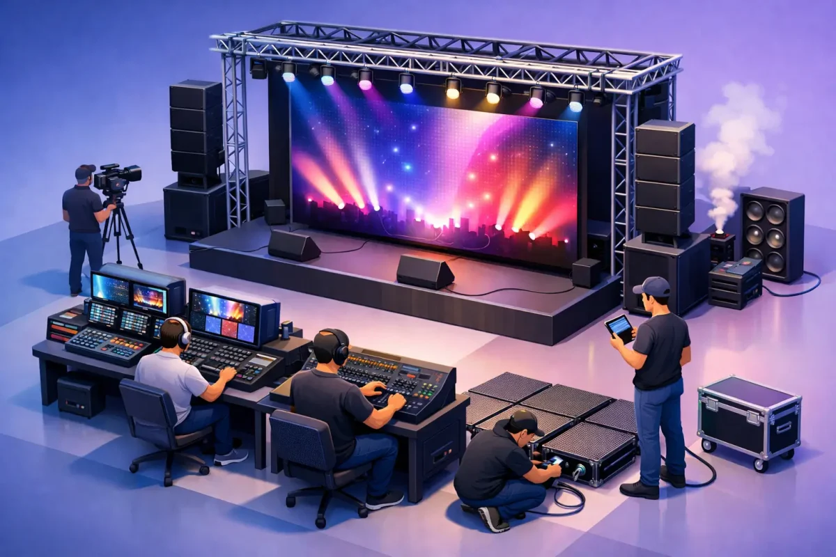 Arriendo de pantalla LED para eventos sin errores