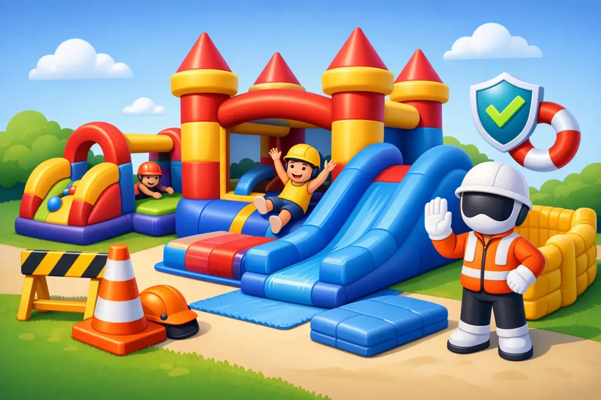 Seguridad en juegos inflables infantiles