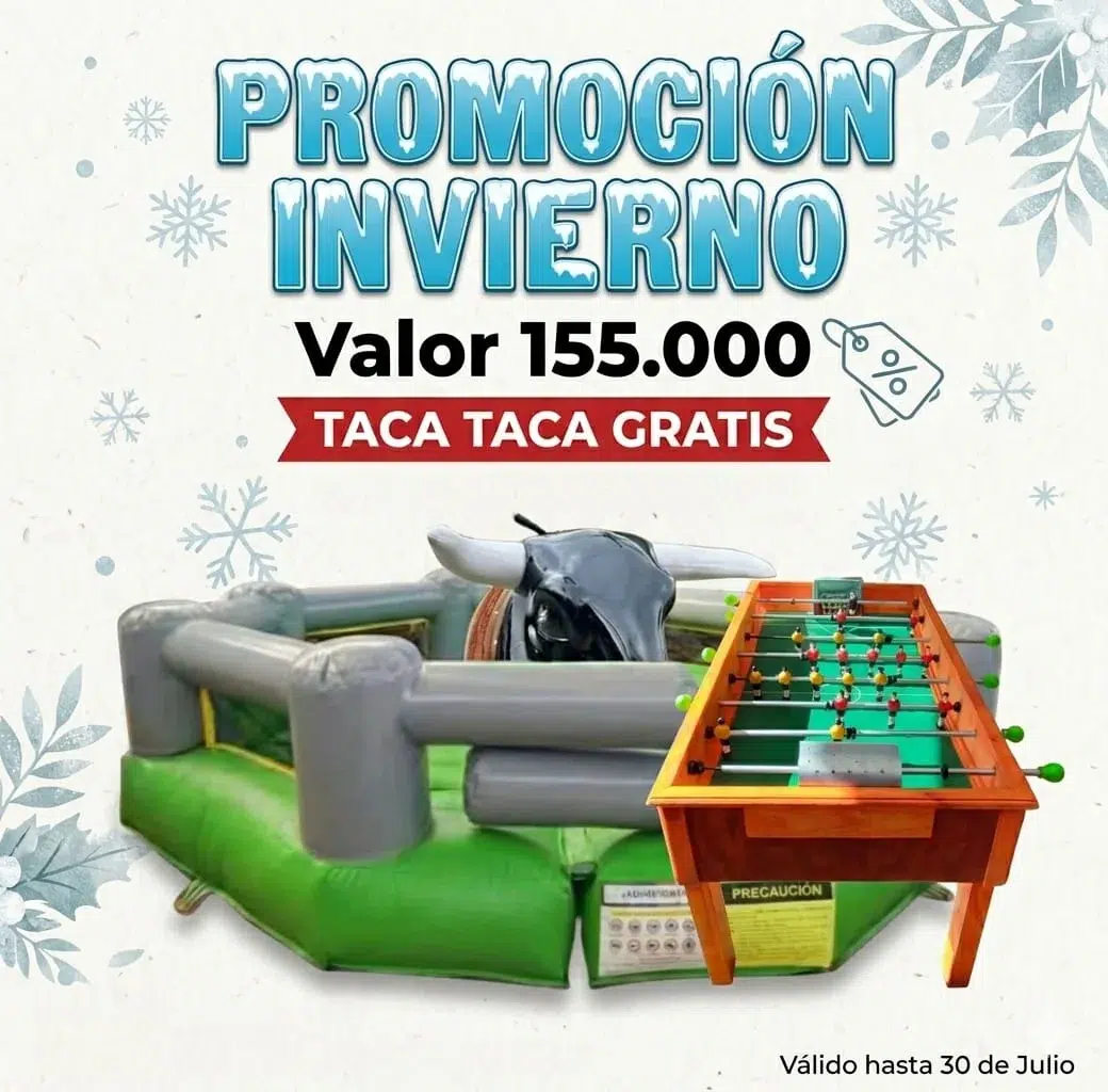 arriendo toro mecanico promocion invierno