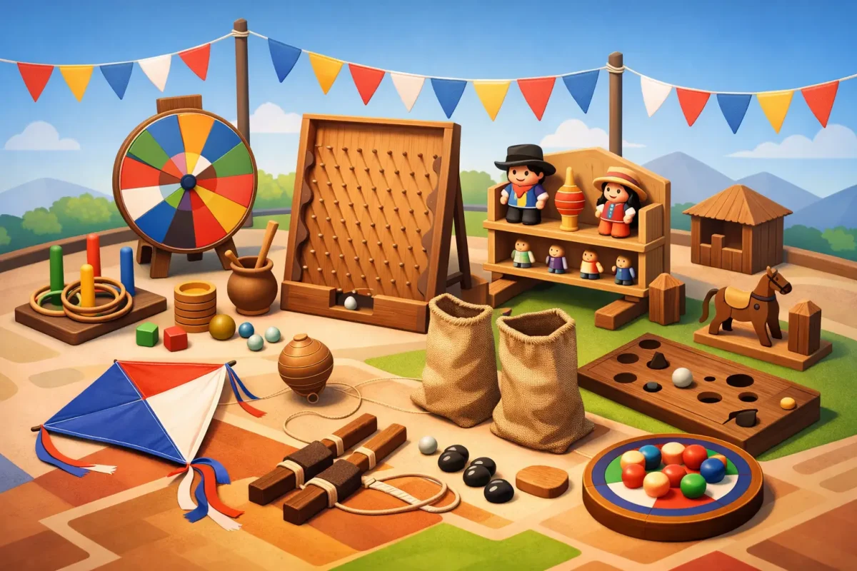 Arriendo juegos típicos para fiestas con identidad