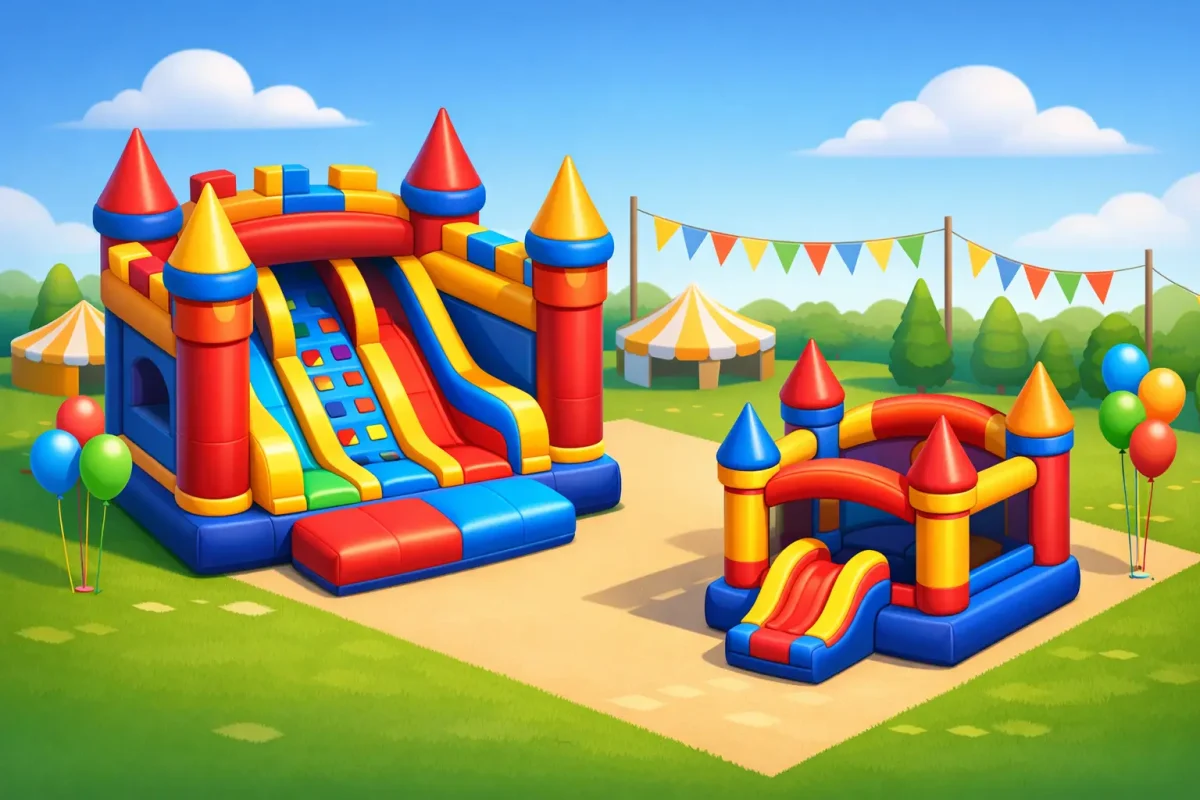 ¿Inflable grande o mediano para tu evento?