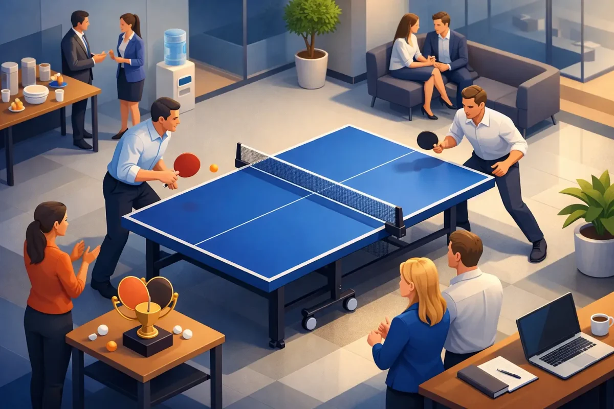 Evento empresarial de pingpong que sí funciona
